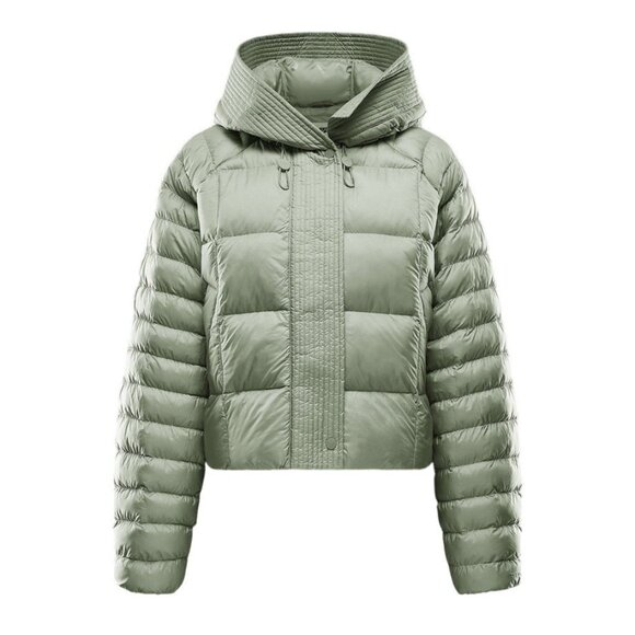 Nike Swoosh PrimaLoft Therma-FIT Oversized Hooded Puffer Crop Jacket, Women's L - Picture 15 of 16